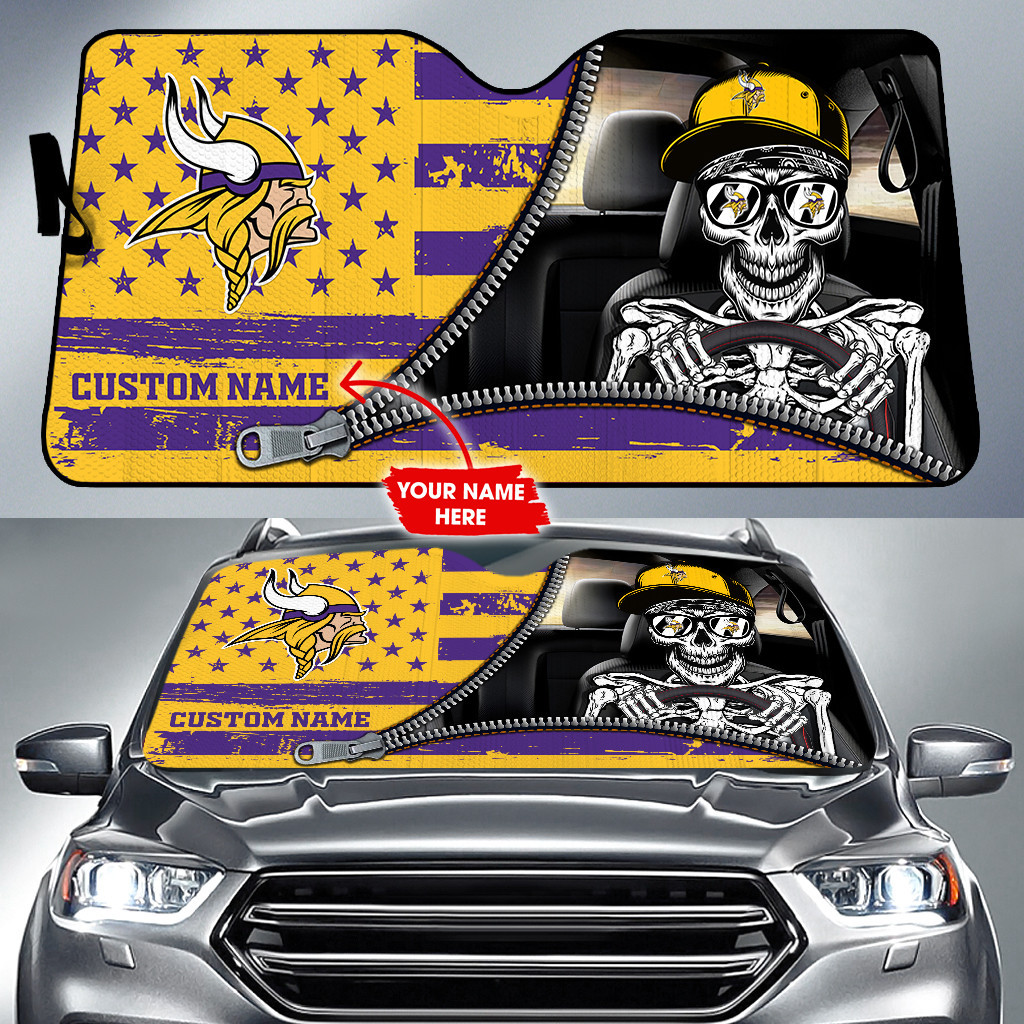 Minnesota-Vikings-NFL-Football-Team-Car-Sun-Shade-CSS0712 Minnesota Vikings NFL Football Team Car Sun Shade CSS0712