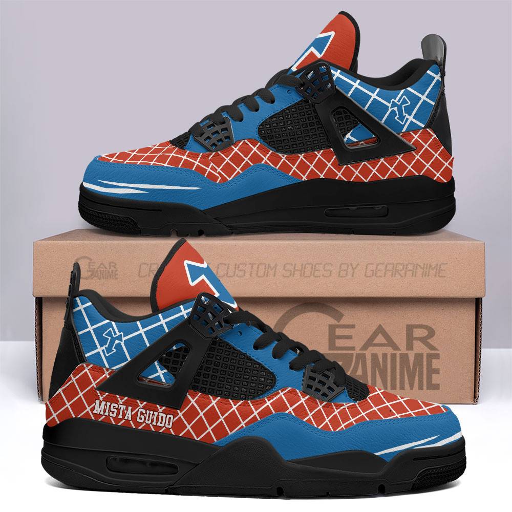 Mista-Guido-Jordan-4-Sneakers-Anime-Personalized-Shoes-JD368 Mista Guido Jordan 4 Sneakers Anime Personalized Shoes JD368