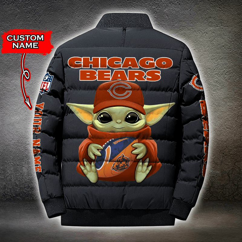 NFL-Chicago-Bears-Custom-Name-Baby-Yoda-Down-Jacket-Puffer-Jacket-PJ056-2