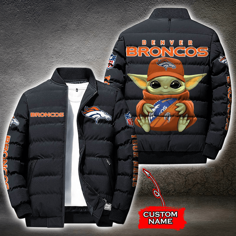 NFL-Denver-Broncos-Custom-Name-Baby-Yoda-Down-Jacket-Puffer-Jacket-PJ035 NFL Denver Broncos Custom Name Baby Yoda Down Jacket Puffer Jacket PJ035