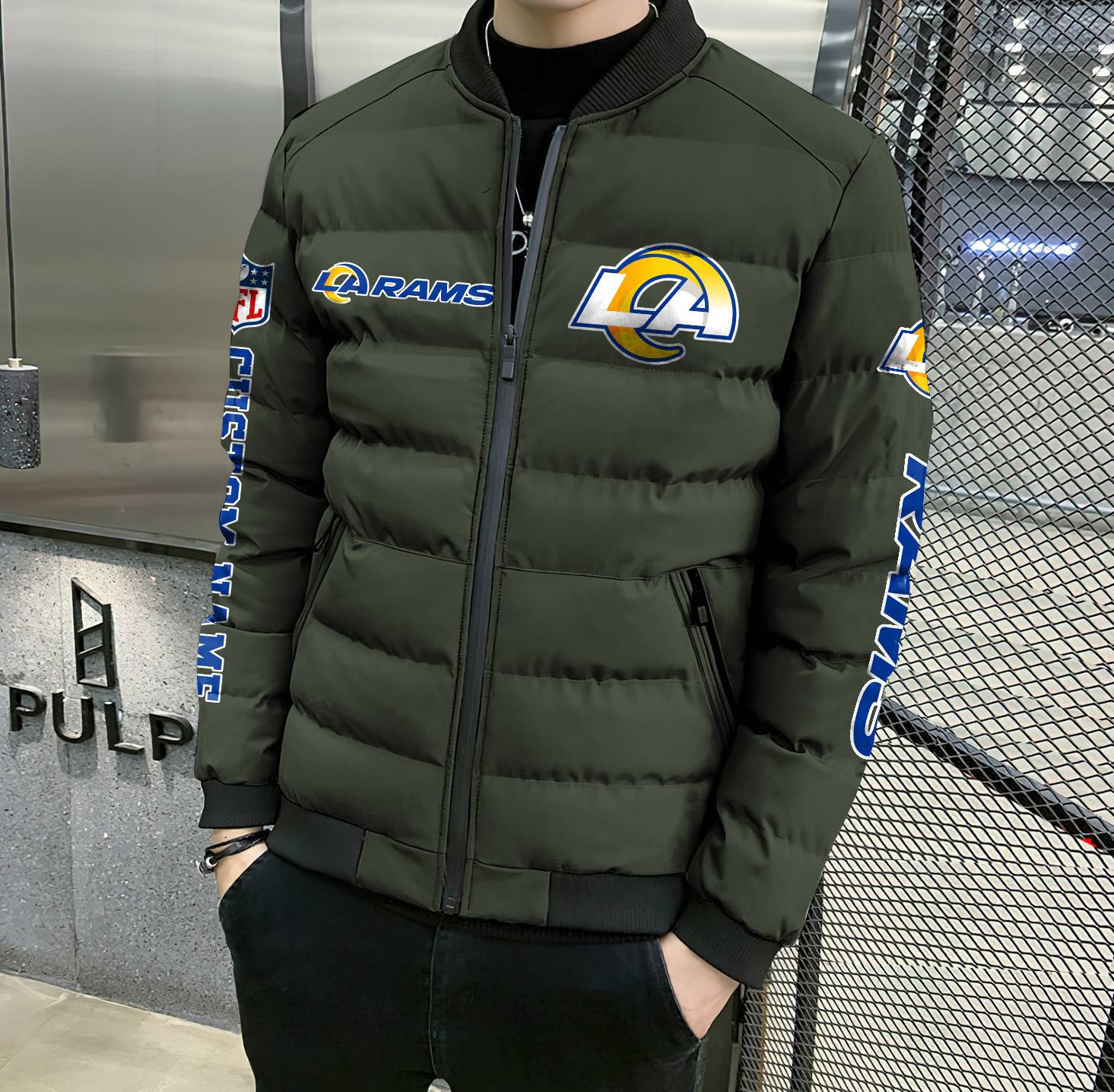 NFL-Los-Angeles-Rams-Custom-Name-Skull-Down-Jacket-Puffer-Jacket-PJ054-2
