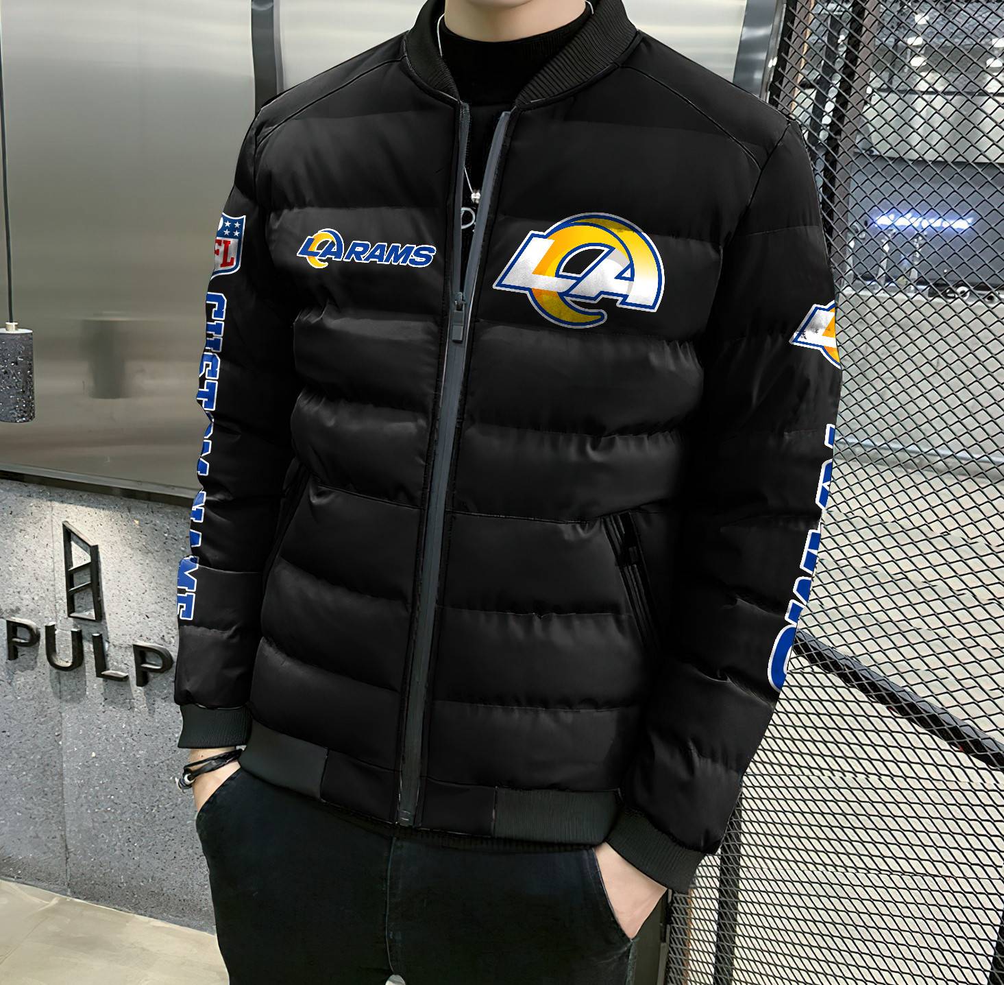 NFL-Los-Angeles-Rams-Custom-Name-Skull-Down-Jacket-Puffer-Jacket-PJ054-3
