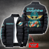 NFL Miami Dolphins Custom Name Baby Yoda Down Jacket Puffer Jacket PJ024