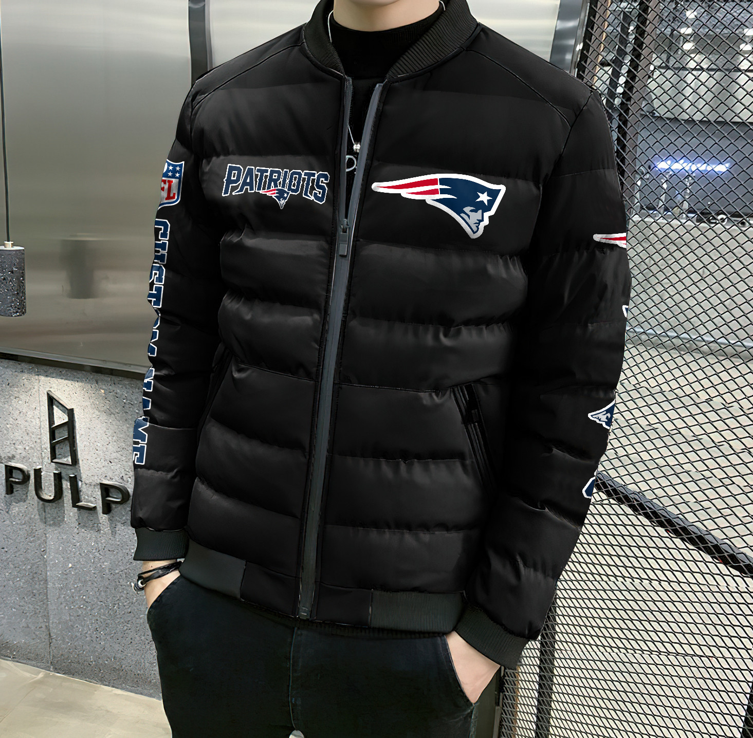 NFL-New-England-Patriots-Custom-Name-Skull-Down-Jacket-Puffer-Jacket-PJ037-2