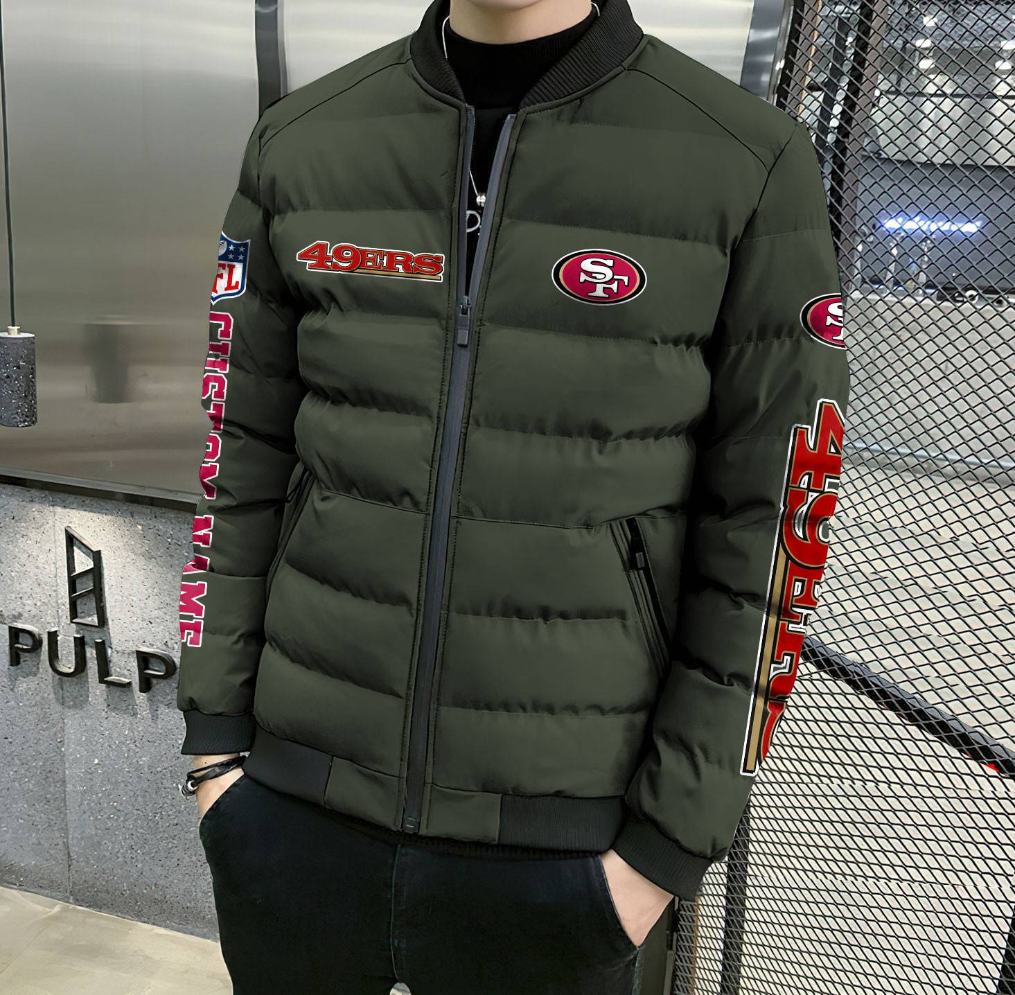 NFL-San-Francisco-49ers-Custom-Name-Skull-Down-Jacket-Puffer-Jacket-PJ047-4