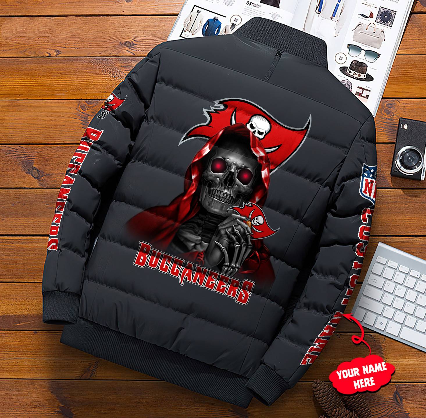 NFL-Tampa-Bay-Buccaneers-Custom-Name-Skull-Down-Jacket-Puffer-Jacket-PJ057-1