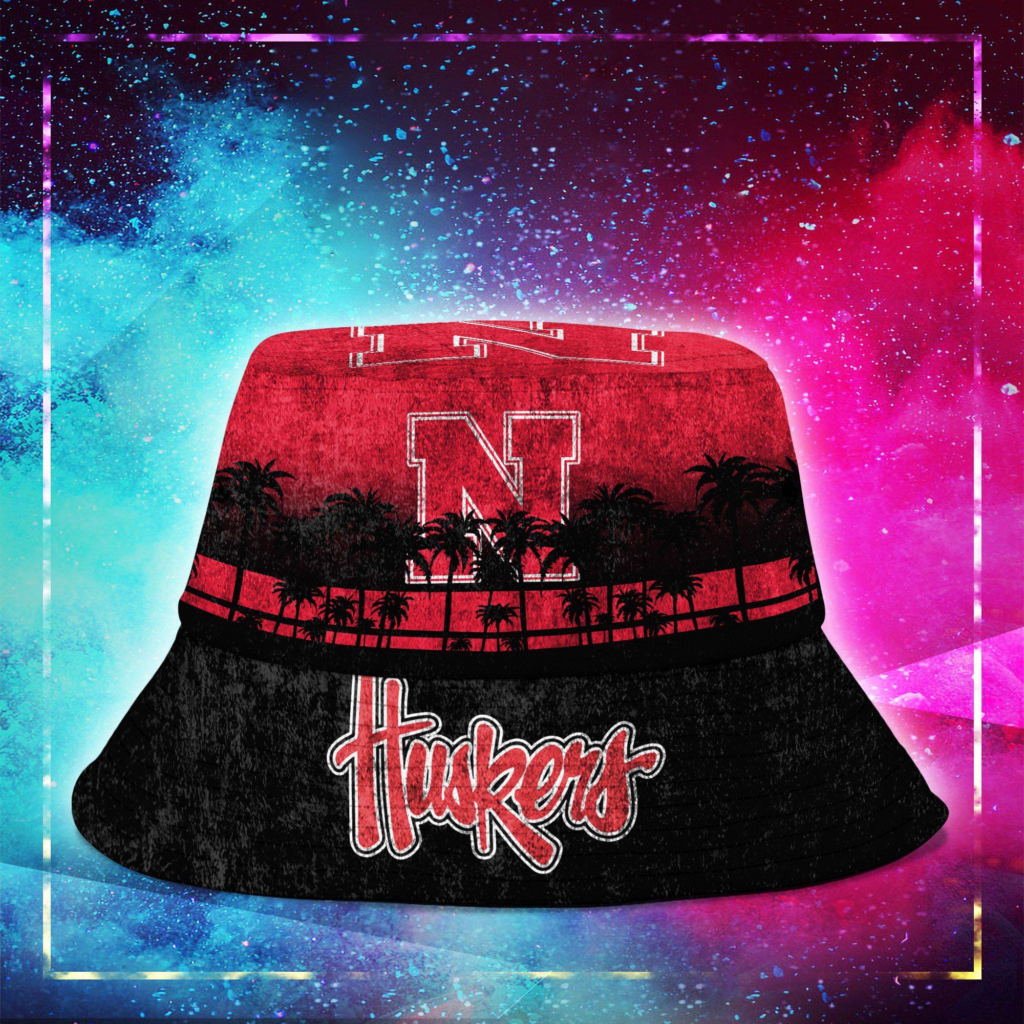Nebraska-Cornhuskers-NCAA-Bucket-Hat-Personalized-SBH258-1