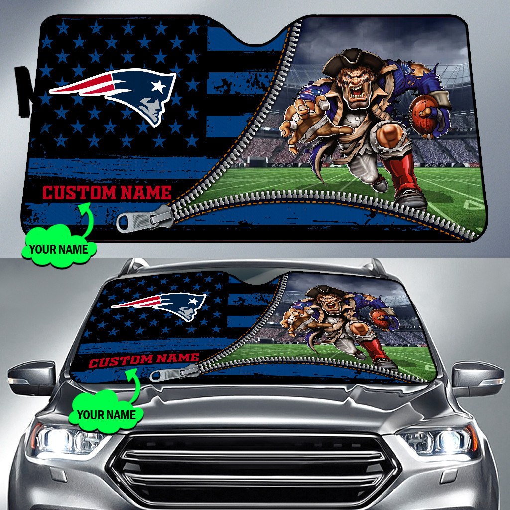 New-England-Patriots-NFL-Car-Sun-Shade-CSS0682 New England Patriots NFL Car Sun Shade CSS0682