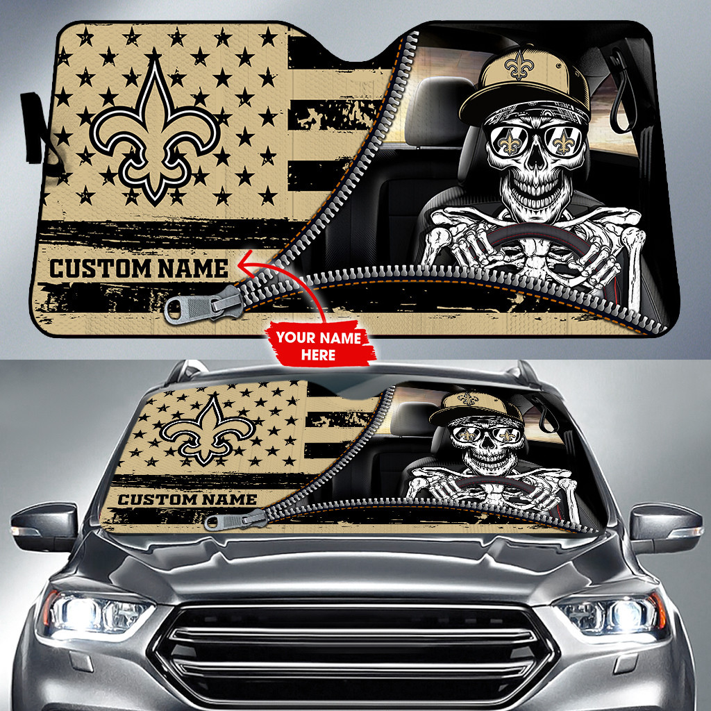 New-Orleans-Saints-NFL-Football-Team-Car-Sun-Shade-CSS0699 New Orleans Saints NFL Football Team Car Sun Shade CSS0699