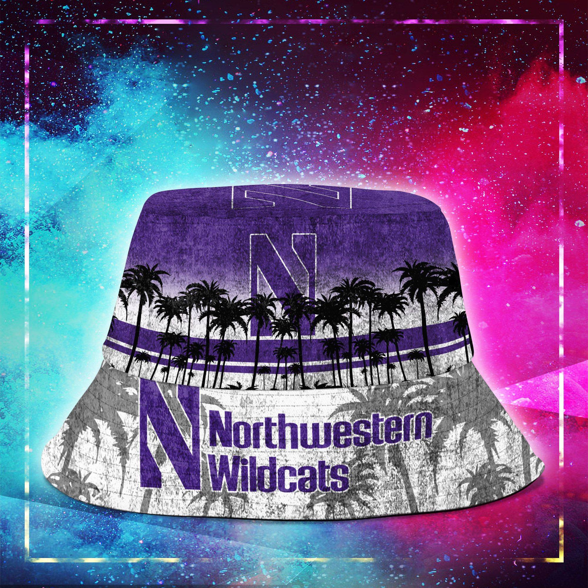 Northwestern-Wildcats-NCAA-Bucket-Hat-Personalized-SBH308-1