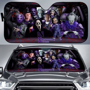 Northwestern Wildcats NCAA Halloween Car Sun Shade CSS0620