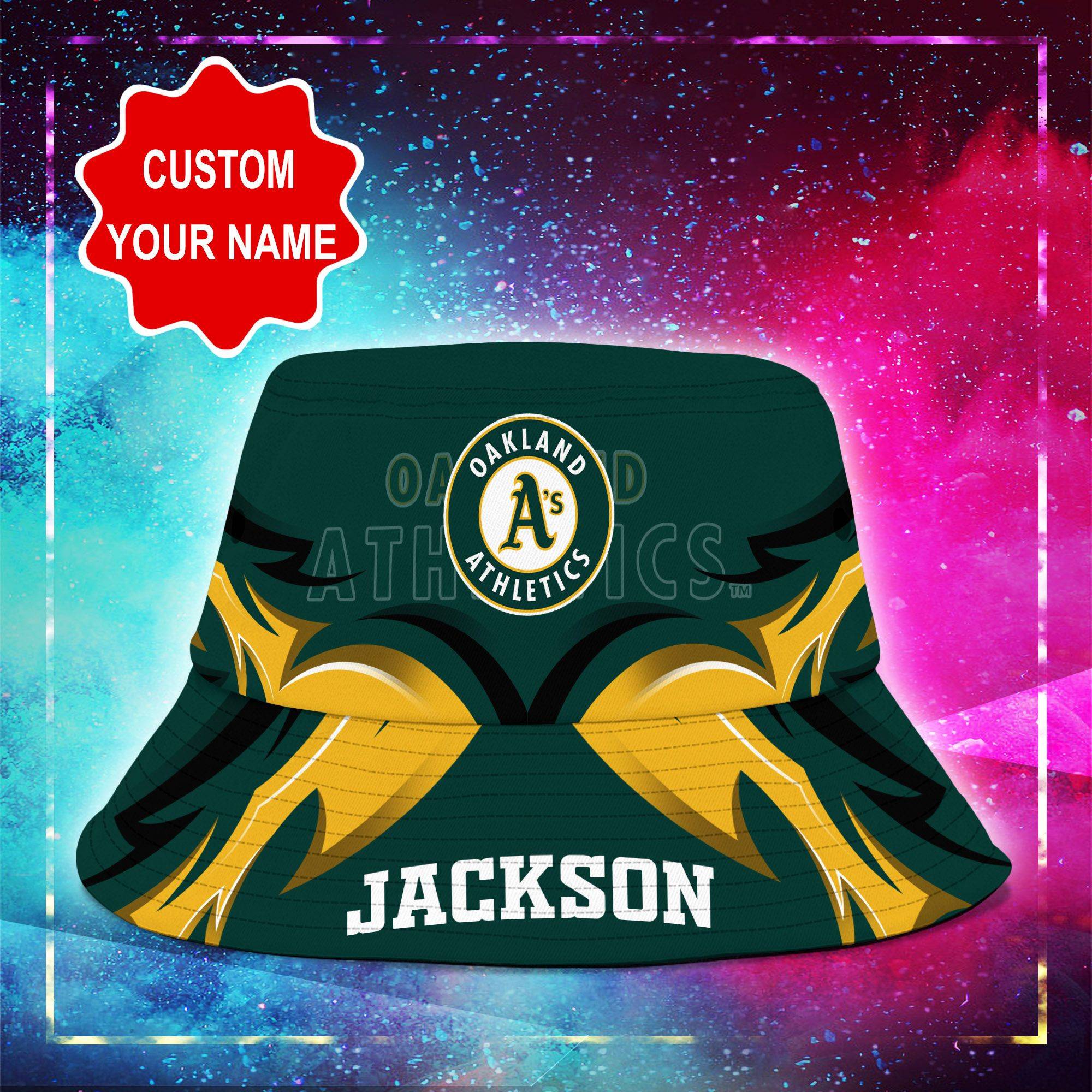 Oakland-Athletics-MLB-Bucket-Hat-Personalized-SBH283-1