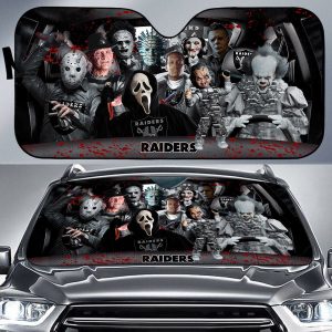 Oakland Raiders NFL Halloween Car Sun Shade CSS0625