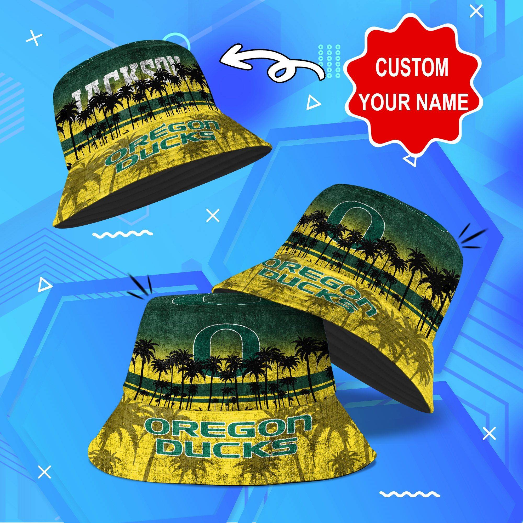 Oregon-Ducks-NCAA-Bucket-Hat-Personalized-SBH275 Oregon Ducks NCAA Bucket Hat Personalized SBH275