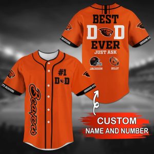 Oregon State Beavers NCAA Personalized Baseball Jersey BJ1802