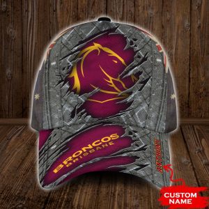 Personalized Brisbane Broncos NRL 3D Classic Baseball Cap CGI801