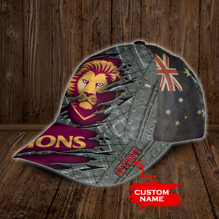 Personalized-Brisbane-Lions-AFL-3D-Classic-Baseball-Cap-CGI727-2