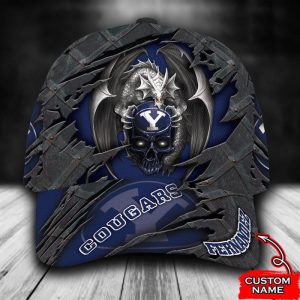 Personalized Byu Cougars Skull Dragon 3D Classic Baseball Cap CGI400