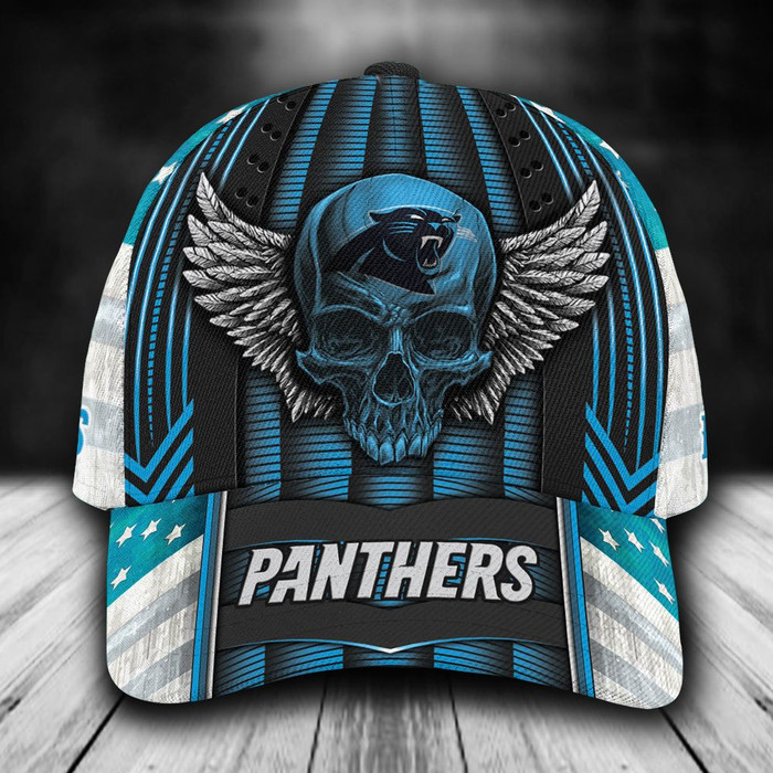 Personalized-Carolina-Panthers-Skull-Wings-3D-Classic-Baseball-Cap-CGI1974 Personalized Carolina Panthers Skull Wings 3D Classic Baseball Cap CGI1974