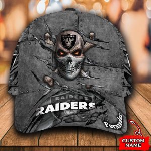 Personalized Las Vegas Raiders Skull 3D Classic Baseball Cap CGI195