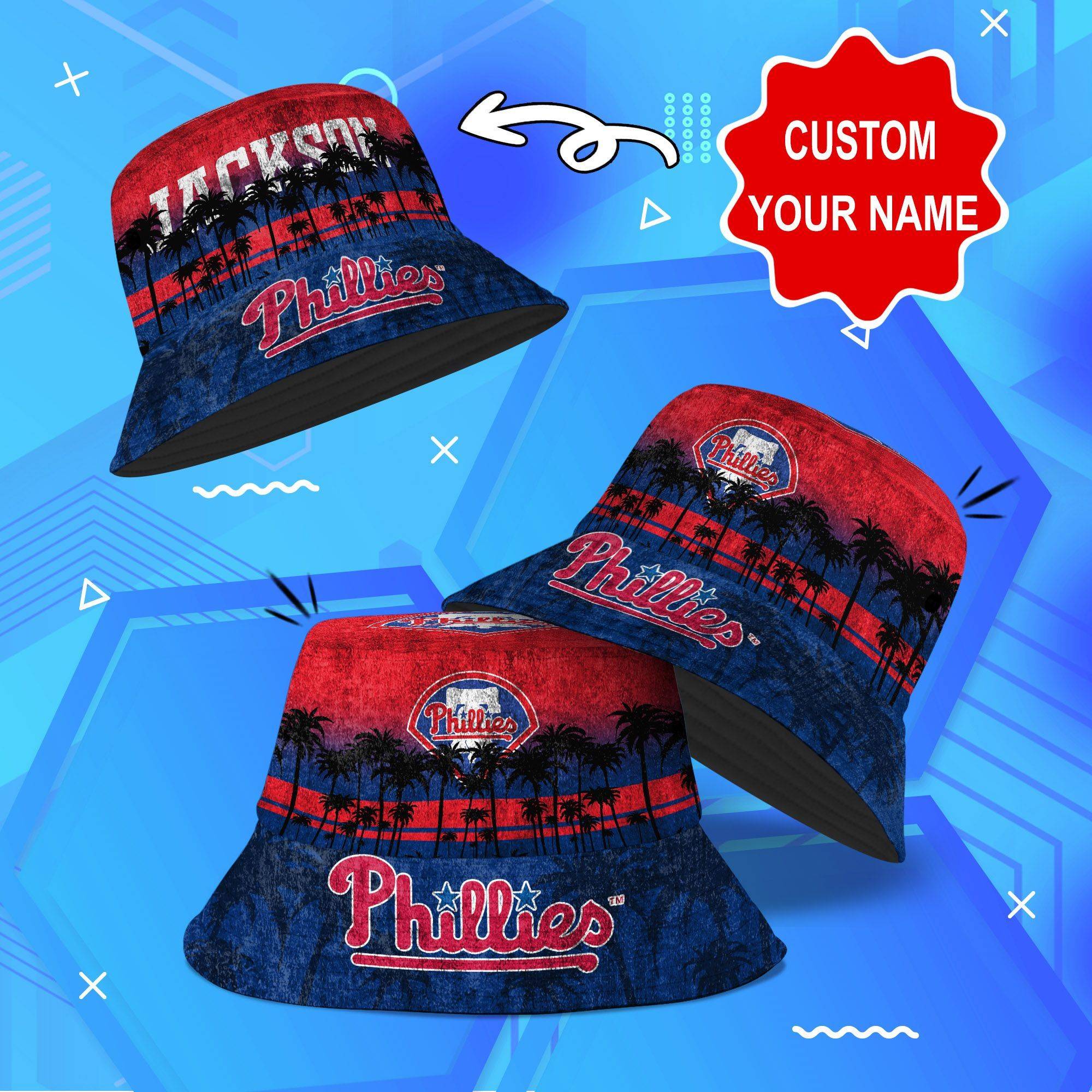 Philadelphia-Phillies-MLB-Bucket-Hat-Personalized-SBH264 Philadelphia Phillies MLB Bucket Hat Personalized SBH264