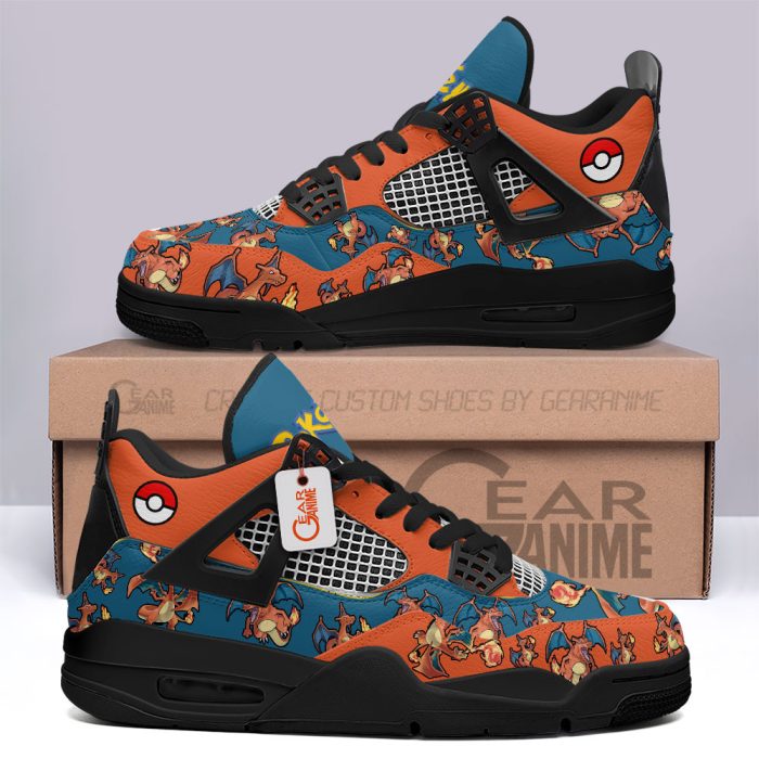 Pokemon Charizard Jordan 4 Sneakers Custom Anime Shoes JD229