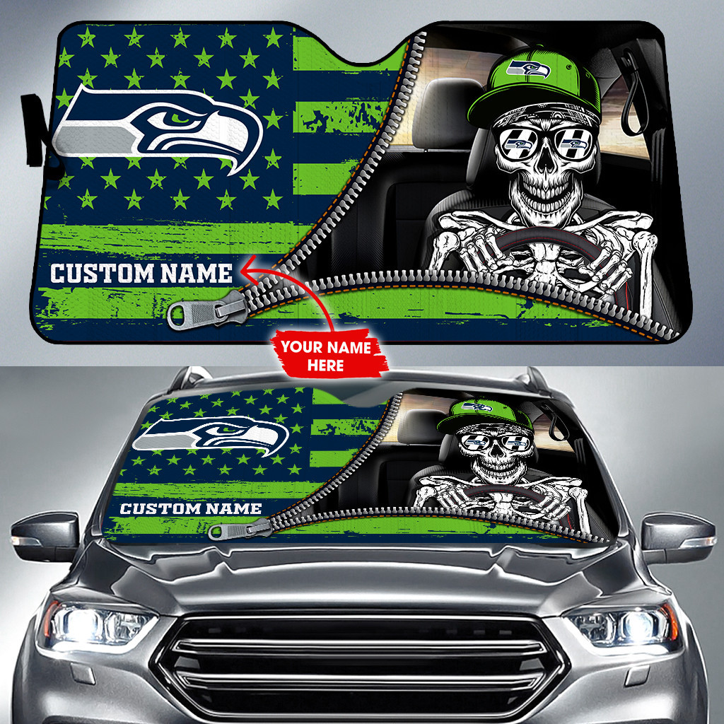 Seattle-Seahawks-NFL-Football-Team-Car-Sun-Shade-CSS0703 Seattle Seahawks NFL Football Team Car Sun Shade CSS0703