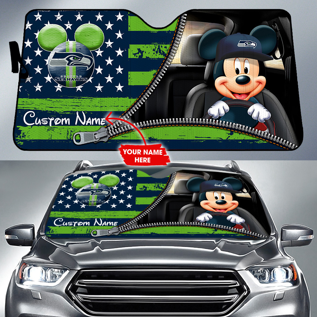 Seattle-Seahawks-NFL-Football-Team-Car-Sun-Shade-CSS0719 Seattle Seahawks NFL Football Team Car Sun Shade CSS0719