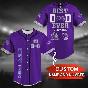 TCU Horned Frogs NCAA Personalized Baseball Jersey BJ1987