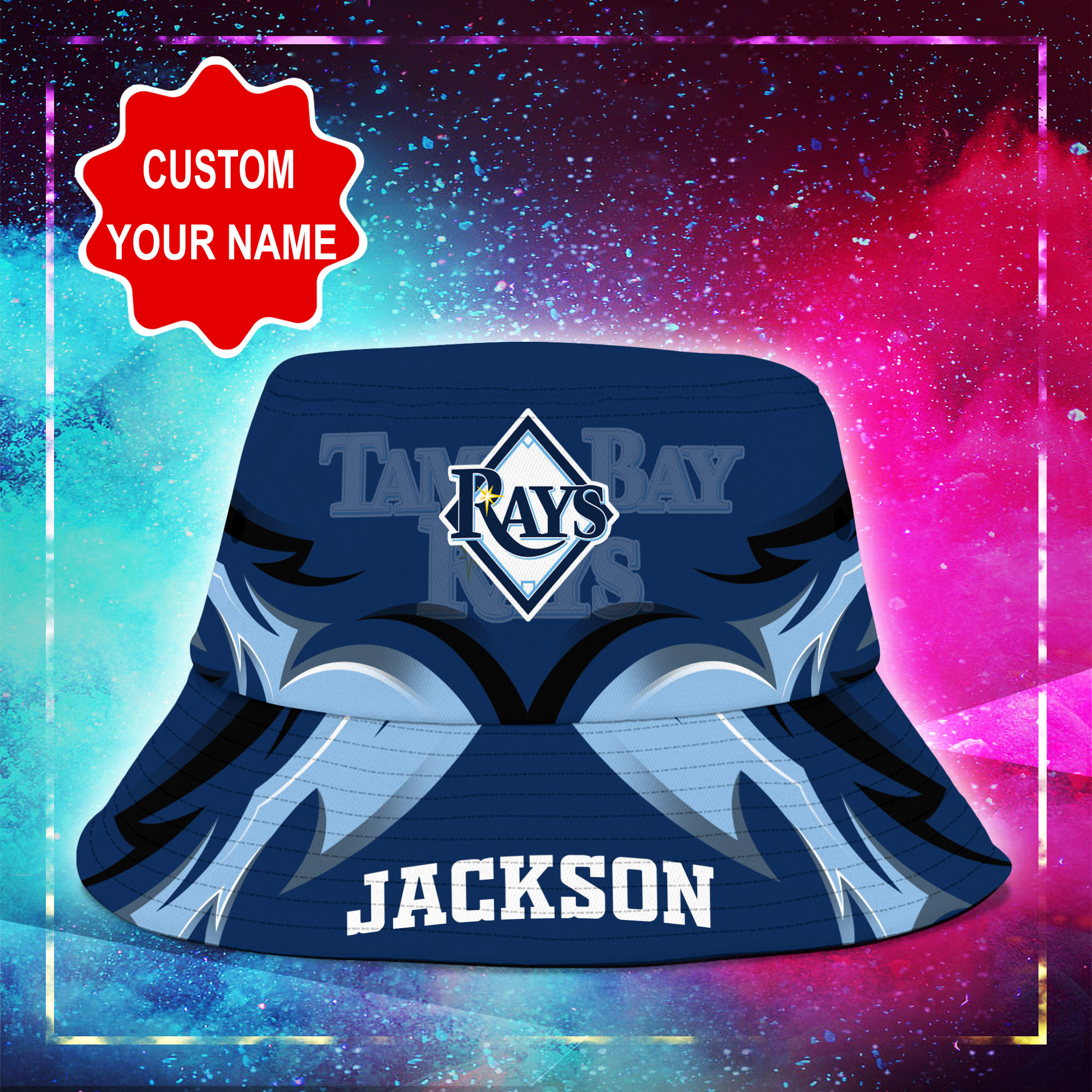 Tampa-Bay-Rays-MLB-Bucket-Hat-Personalized-SBH340-1