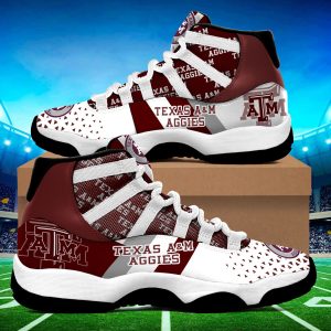 Texas A&M Aggies 3D NCAA Air Jordan 11 Sneaker JD110456