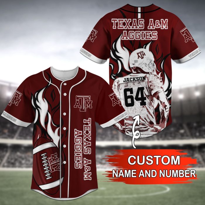 Texas A&M Aggies NCAA Baseball Jersey Personalized 2023 BJ2320