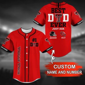Texas Tech Red Raiders NCAA Personalized Baseball Jersey BJ1927