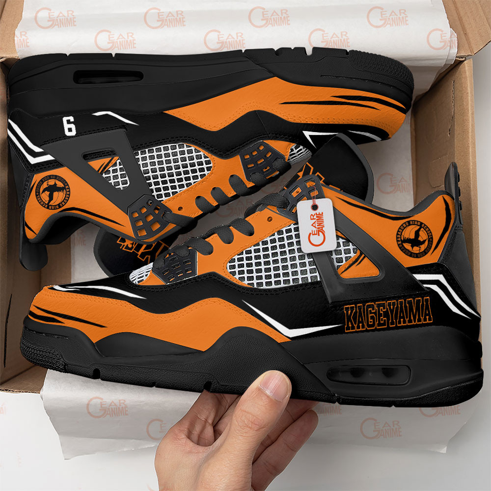 Tobio-Kageyama-Jordan-4-Sneakers-Anime-Personalized-Shoes-JD416-1