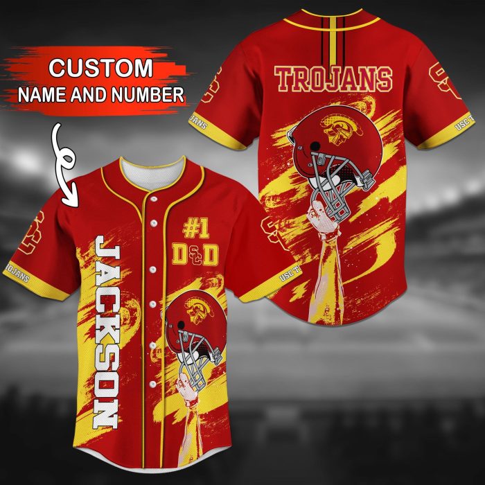 USC Trojans NCAA Personalized Baseball Jersey BJ1009