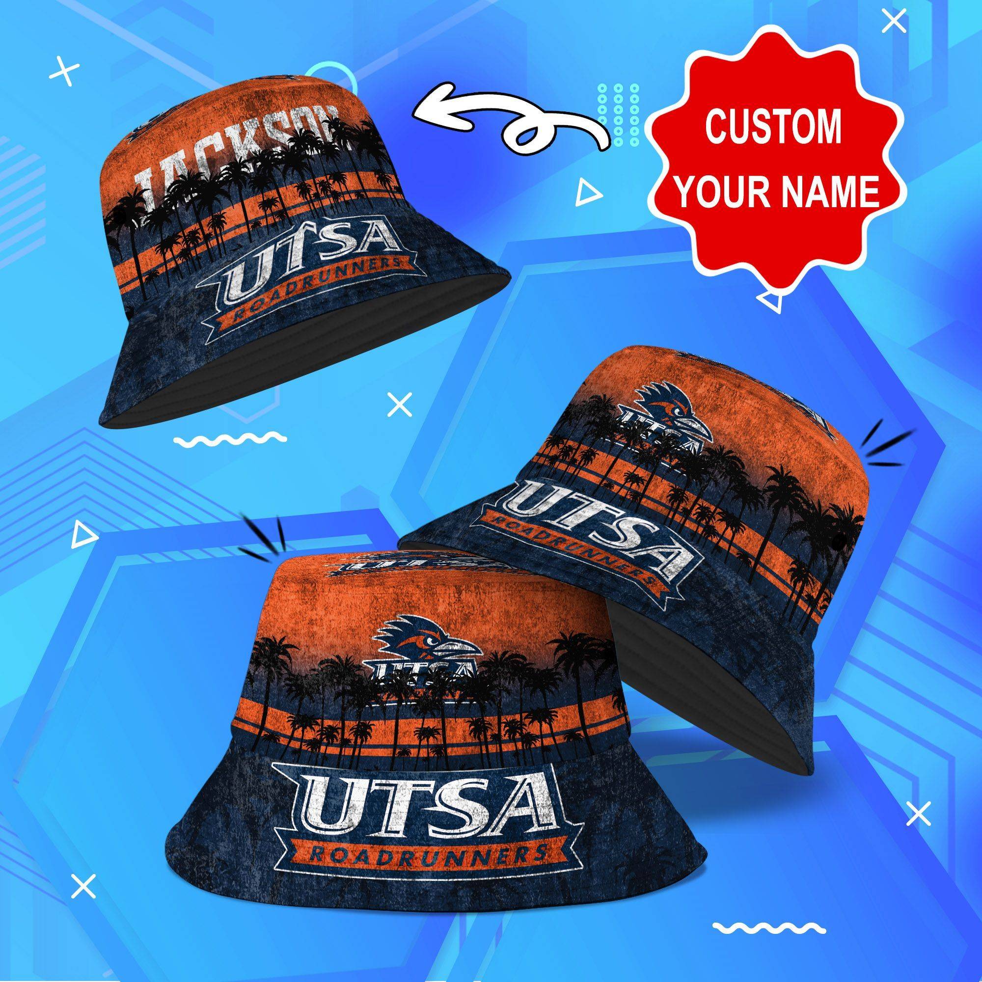 UTSA-Roadrunners-NCAA-Bucket-Hat-Personalized-SBH313 UTSA Roadrunners NCAA Bucket Hat Personalized SBH313