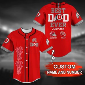 Utah Utes NCAA Personalized Baseball Jersey BJ0947
