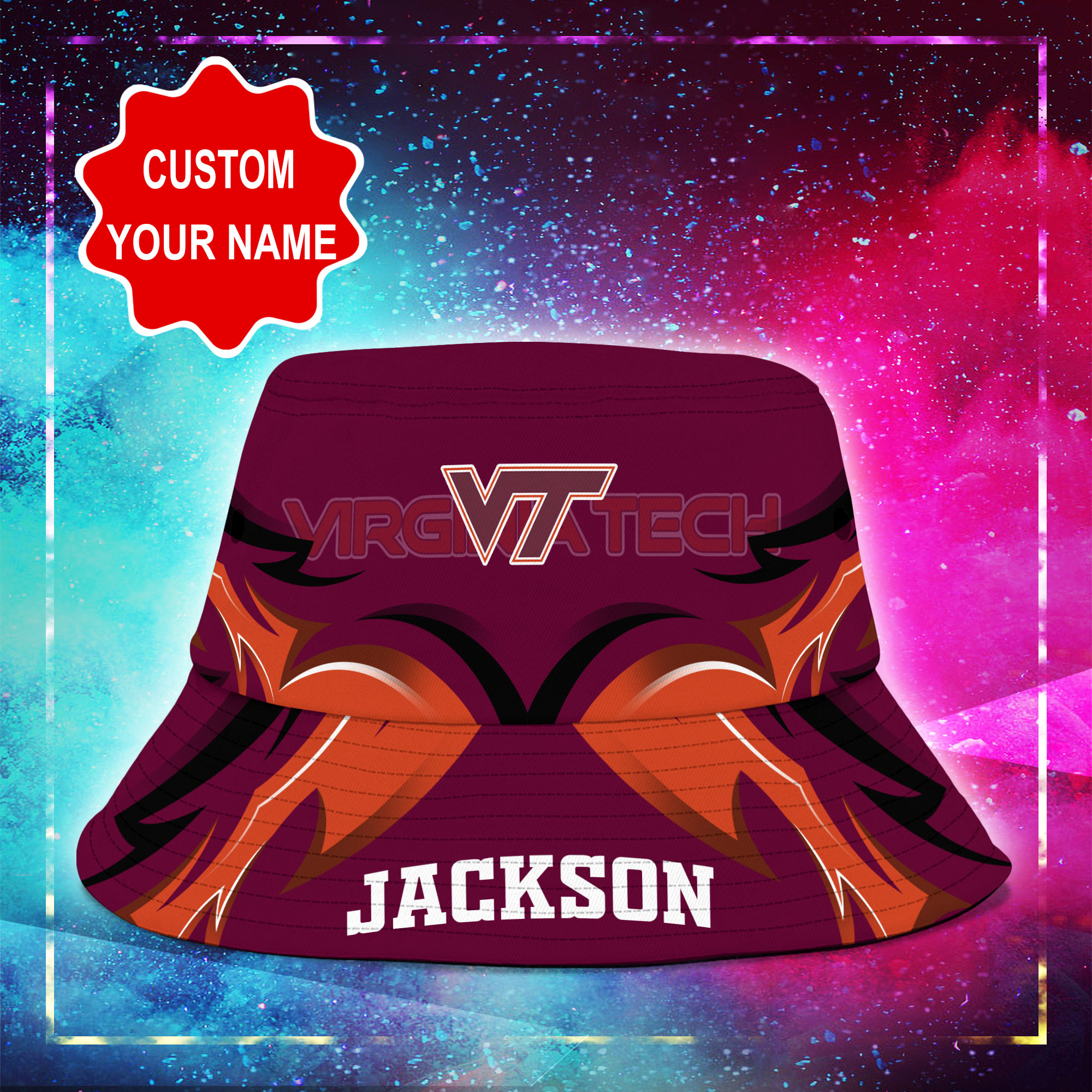 Virginia-Tech-Hokies-NCAA-Bucket-Hat-Personalized-SBH337-1