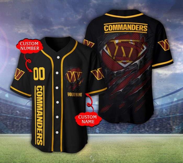 Washington Commanders NFL 3D Personalized Baseball Jersey BJ1974