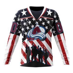 Custom NHL Colorado Avalanche Specialized Kits For Honor US's Military Unisex Sweatshirt SWS1042