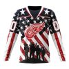 Custom NHL Detroit Red Wings Specialized Kits For Honor US's Military Unisex Sweatshirt SWS1063
