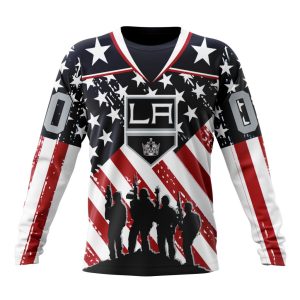 Custom NHL Los Angeles Kings Specialized Kits For Honor US's Military Unisex Sweatshirt SWS1082