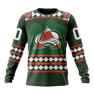 Customized Colorado Avalanche Shamrock Kits Hockey Celebrate St Patrick's Day Unisex Sweatshirt SWS1211