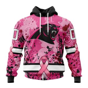 Customized NFL Carolina Panthers I Pink I Can! In October We Wear Pink Breast Cancer Unisex Hoodie TH0922