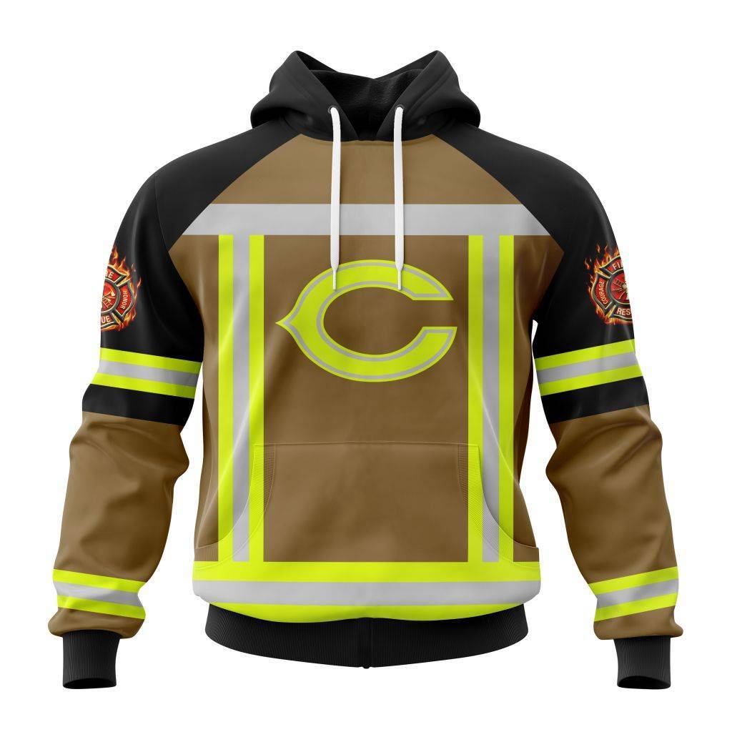 Customized-NFL-Chicago-Bears-Special-Firefighter-Uniform-Design-Unisex-Hoodie-TH0930 Customized NFL Chicago Bears Special Firefighter Uniform Design Unisex Hoodie TH0930