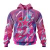 Customized NFL Dallas Cowboysls I Pink I Can Fearless Again Breast Cancer Unisex Hoodie TH0949