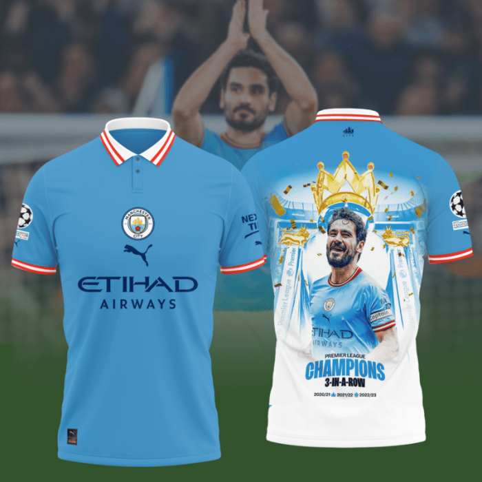 Ilkay Gundogan Manchester City Champions League 22/23 Printing Polo Shirt