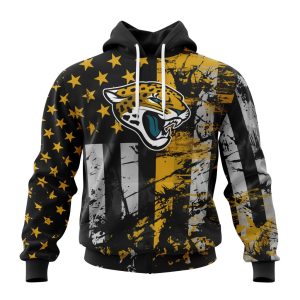 Personalized Jacksonville Jaguars Classic Grunge American Flag Unisex Hoodie TH1147
