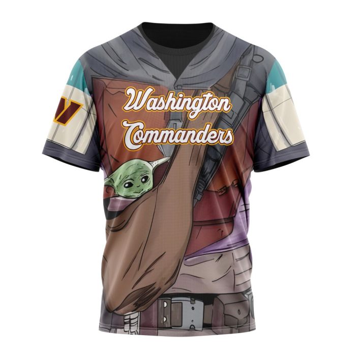 Personalized NFL Washington Football Team Specialized Mandalorian And Baby Yoda Unisex Tshirt TS3675