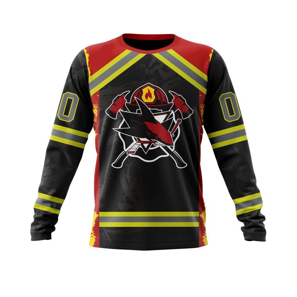 Personalized-San-Jose-Sharks-Honor-Firefighter-Unisex-Sweatshirt-SWS3761 Personalized San Jose Sharks Honor Firefighter Unisex Sweatshirt SWS3761